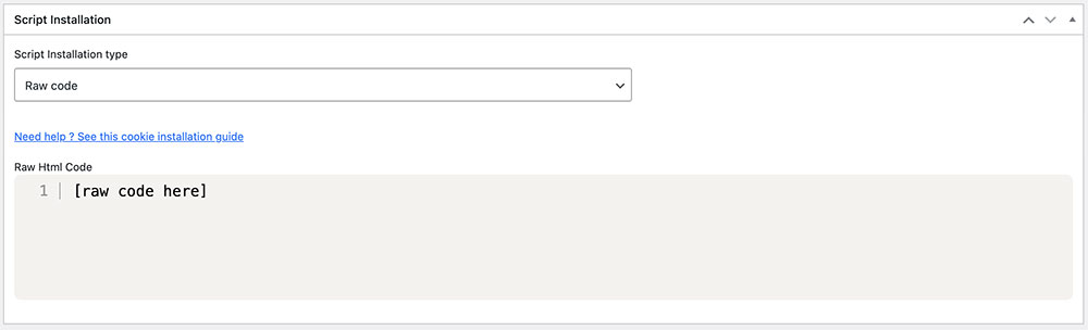entering the raw code