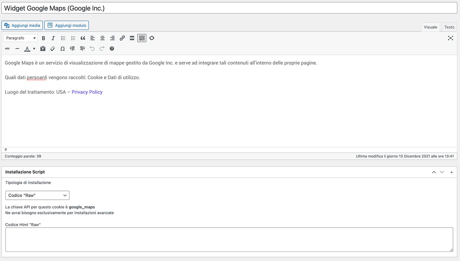 entering the raw code